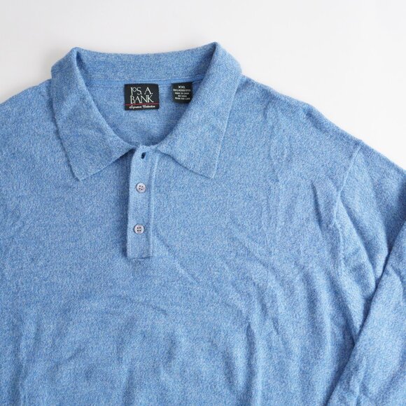 Jos. A. Bank Merino Wool Polo Collar Sweater Signature Pullover Blue Mens Sz XXL - Picture 5 of 9